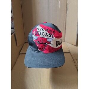 Vintage Chicago Bulls NBA Basketball Hat Cap Black Red Snapback‎ Twins